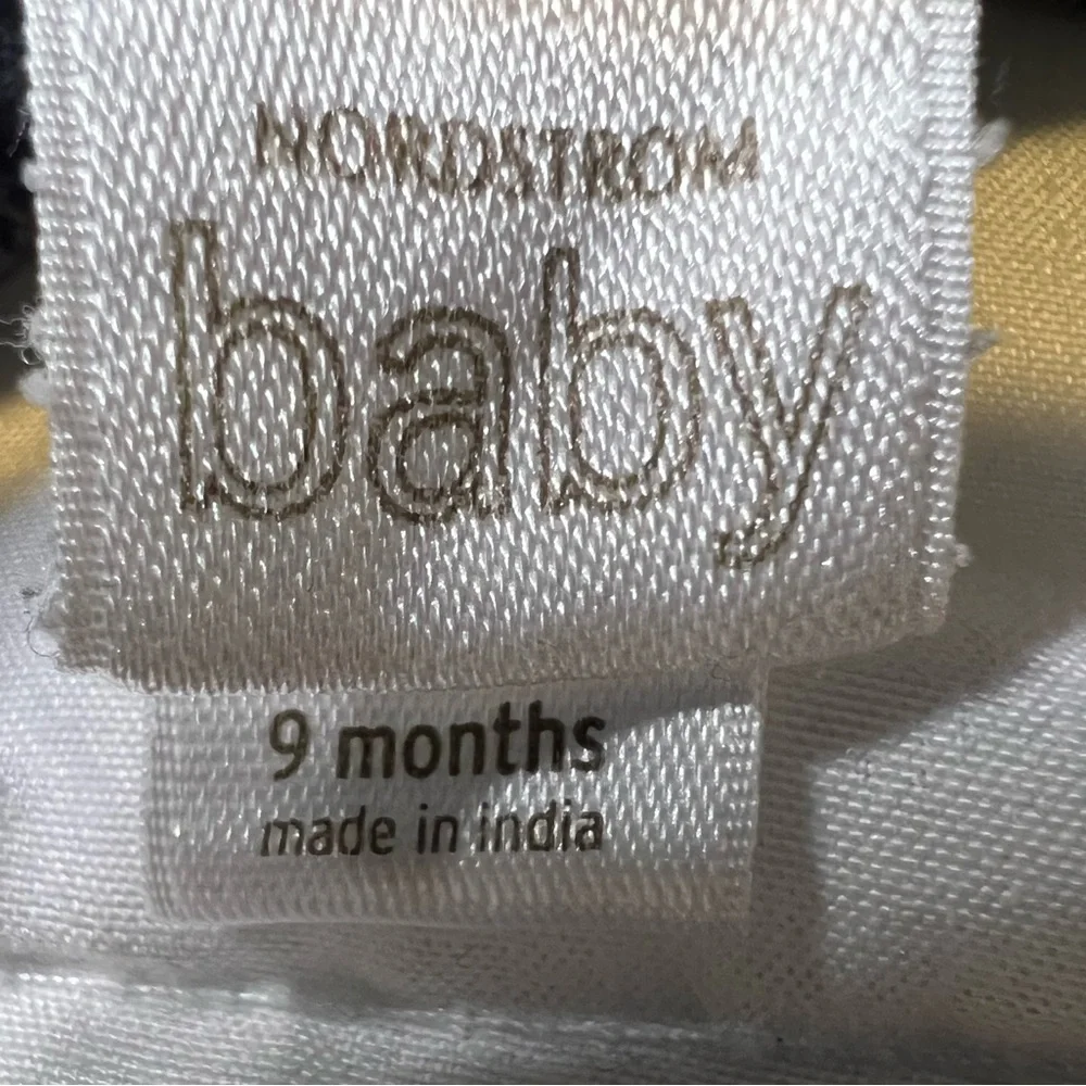 Nordstrom Houndstooth pants black & white and Carters long sleeve onesie cotton